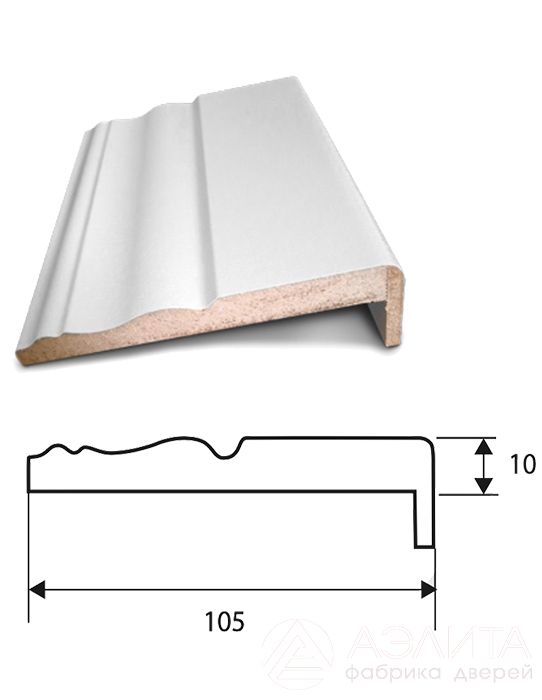Фигурный наличник телескопический 10х105мм