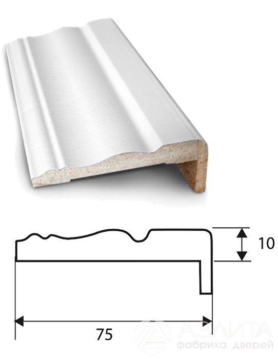 Фигурный наличник телескопический 10х75мм